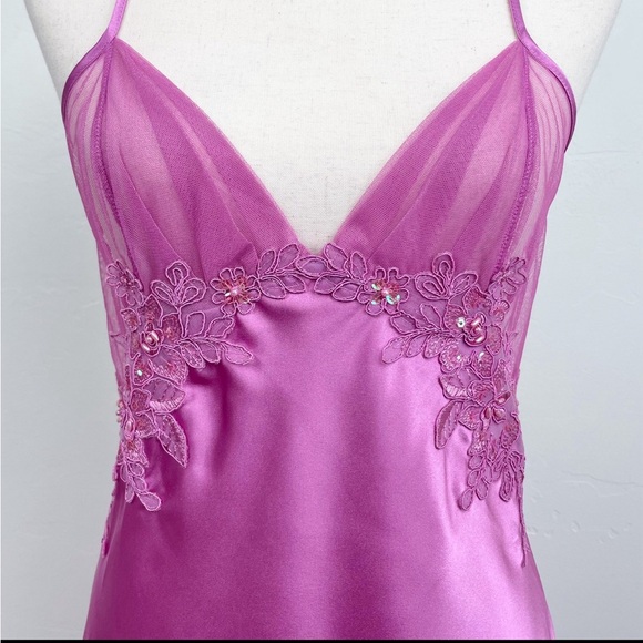 Vintage open back slip dress M - Picture 4 of 7